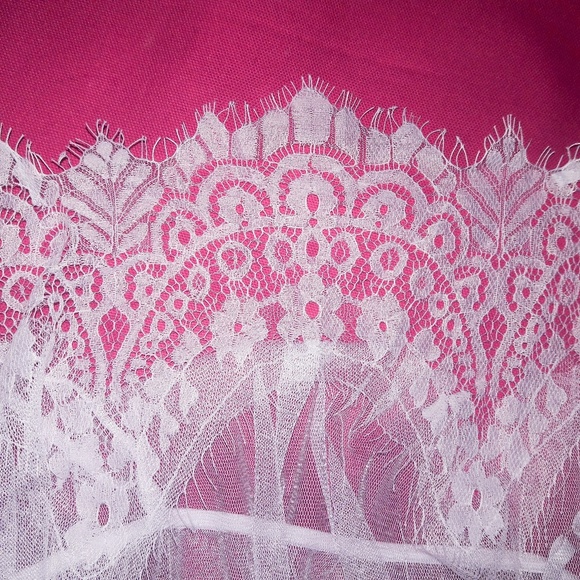 Cold Shoulder Sheer White Mesh Lace Babydoll Set - Picture 3 of 8